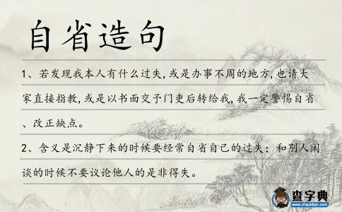 自省造句