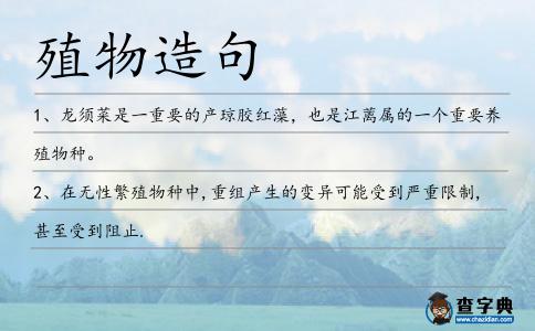 殖物造句