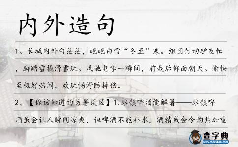 內(nèi)外造句