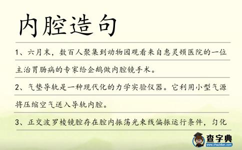 內腔造句