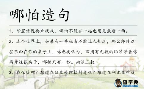 哪怕造句