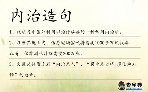 內(nèi)治造句