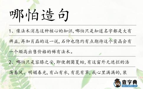 哪怕造句
