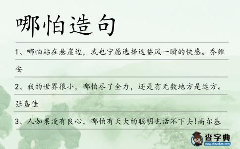 哪怕造句