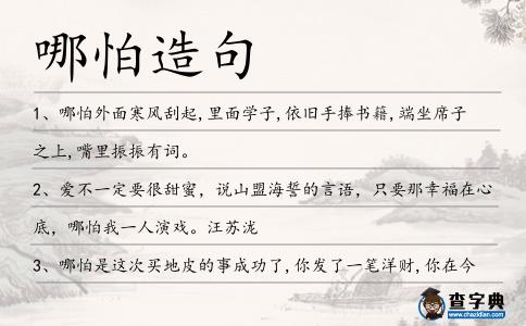 哪怕造句