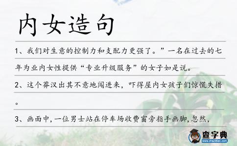 內女造句