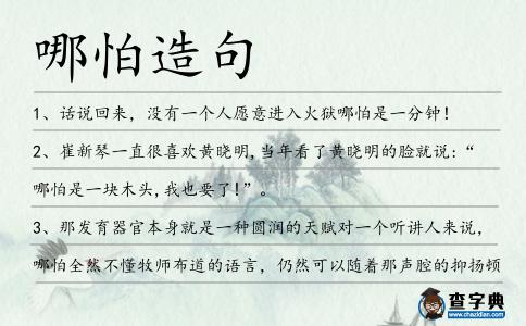 哪怕造句