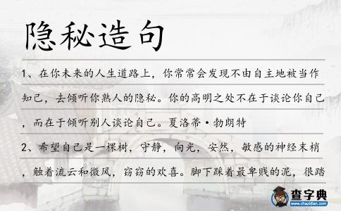 隱秘造句