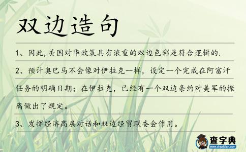 雙邊造句