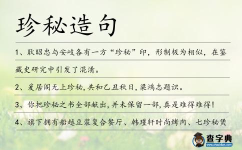珍秘造句