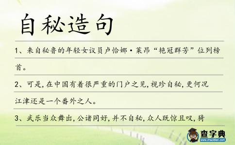 自秘造句
