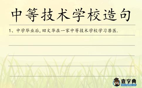 中等技術(shù)學(xué)校造句