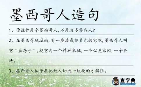 墨西哥人造句