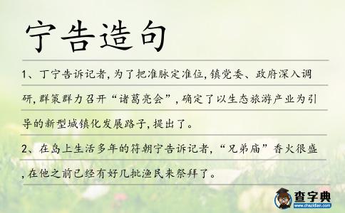 寧告造句