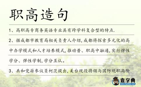職高造句