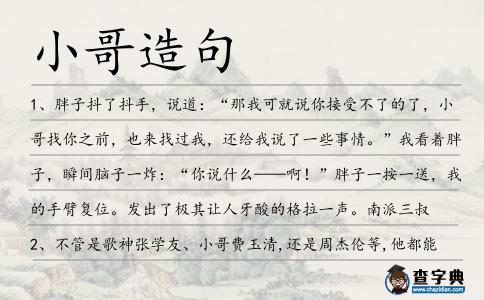 小哥造句
