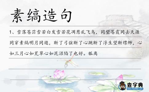 素縞造句