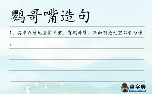 鸚哥嘴造句