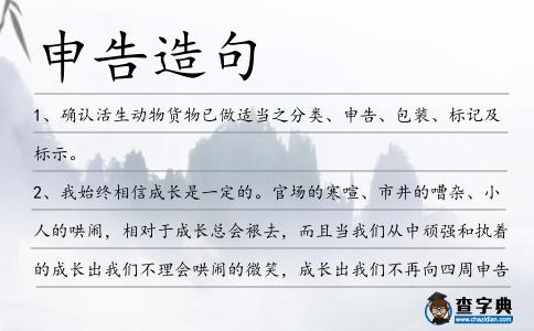 申告造句