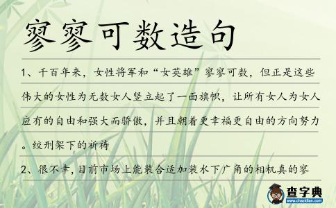 寥寥可數(shù)造句