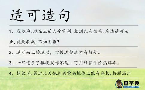 適可造句