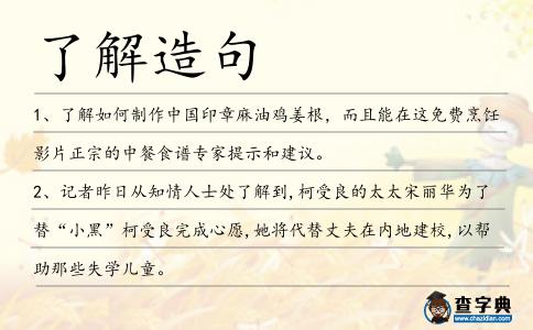 了解造句