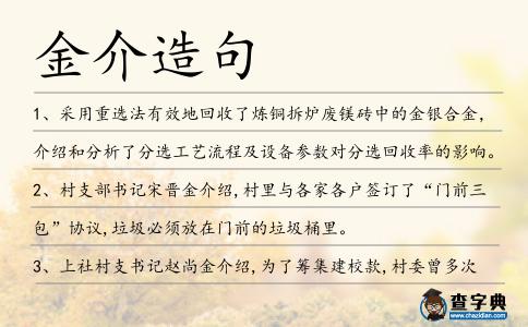 金介造句