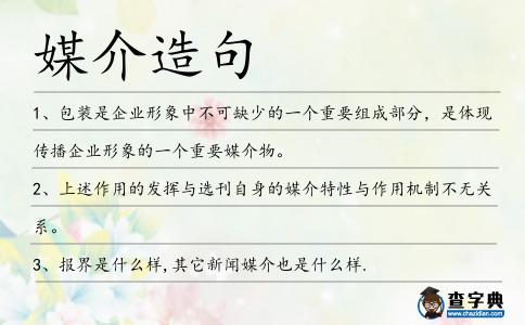 媒介造句