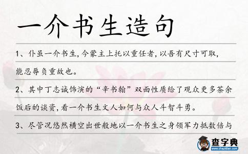 一介書生造句