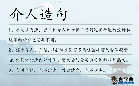 介人造句