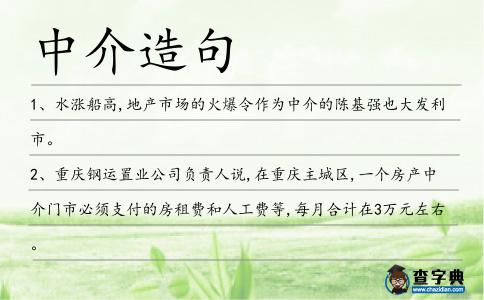 中介造句