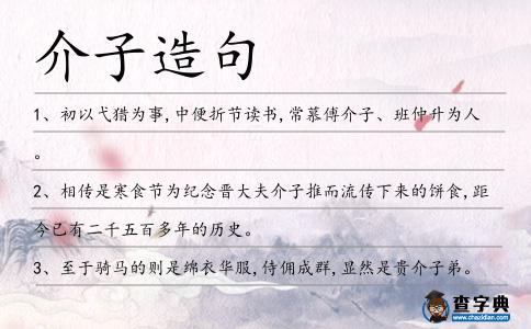 介子造句