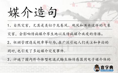媒介造句