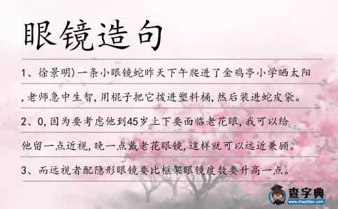 眼鏡造句