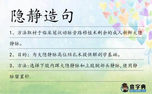 隱靜造句