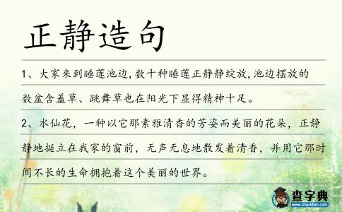 正靜造句