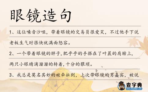 眼鏡造句