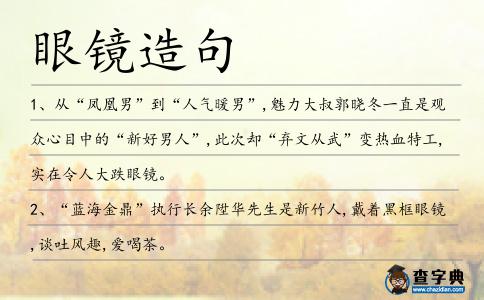 眼鏡造句