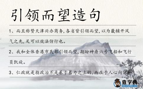 引領而望造句