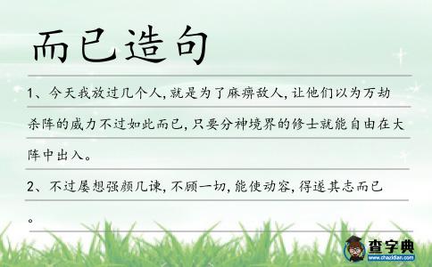 而已造句