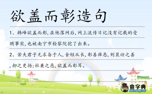 欲蓋而彰造句