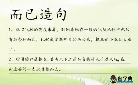 而已造句