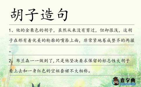 胡子造句