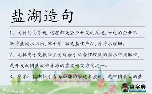 鹽湖造句