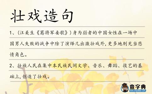 壯戲造句