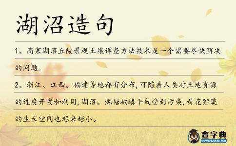 湖沼造句