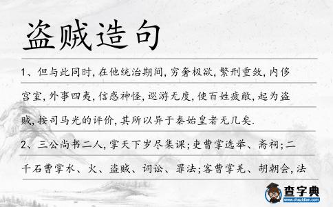 盜賊造句