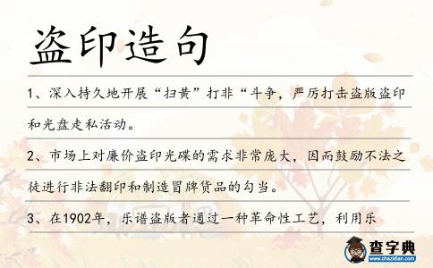盜印造句