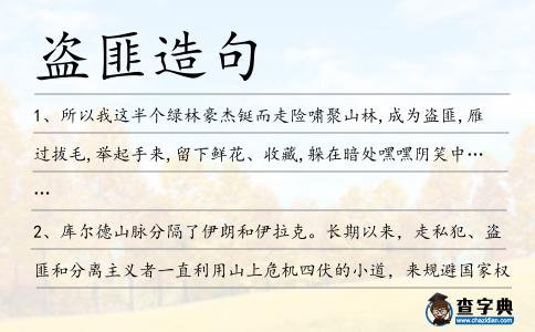 盜匪造句