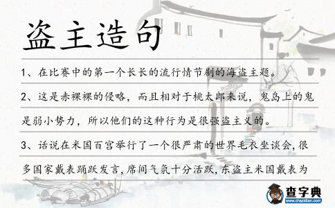 盜主造句